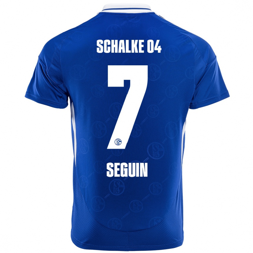 Niño Fútbol Camiseta Paul Seguin #7 Azul Real 1ª Equipación 2024/25 México