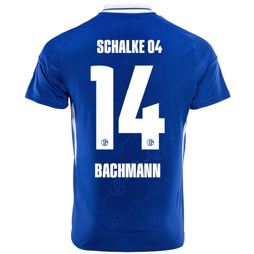 Niño Fútbol Camiseta Janik Bachmann #14 Azul Real 1ª Equipación 2024/25 México