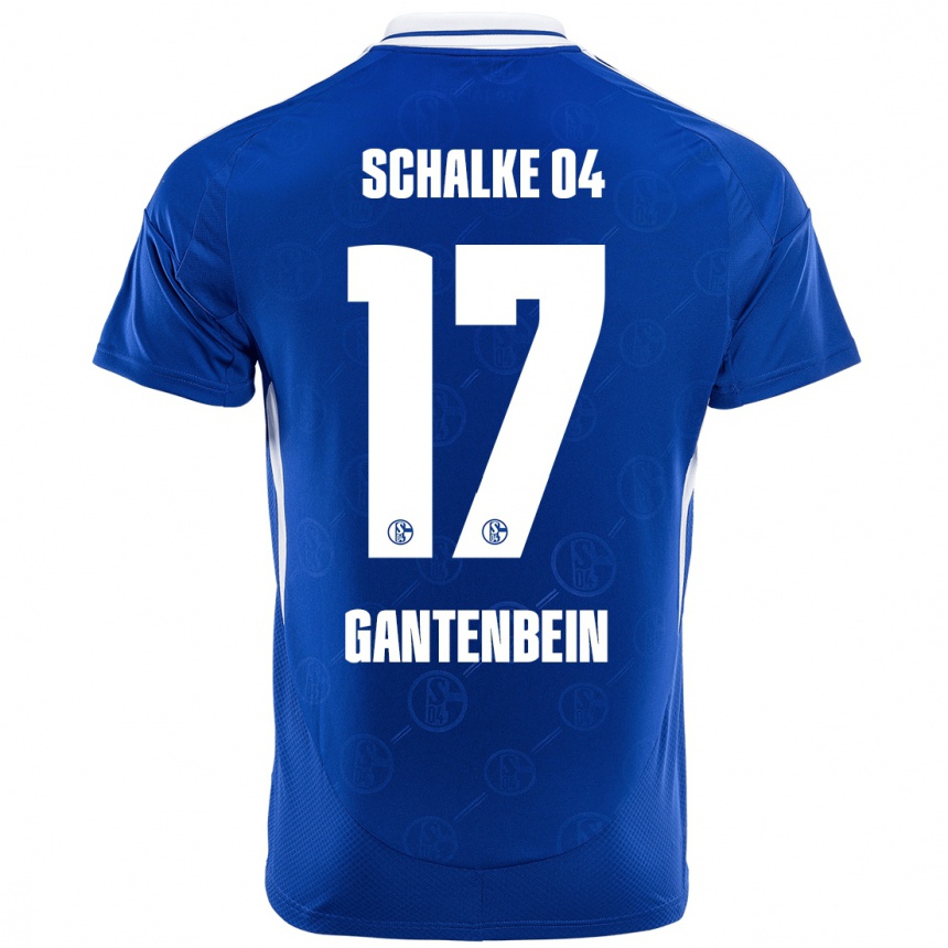 Niño Fútbol Camiseta Adrian Gantenbein #17 Azul Real 1ª Equipación 2024/25 México