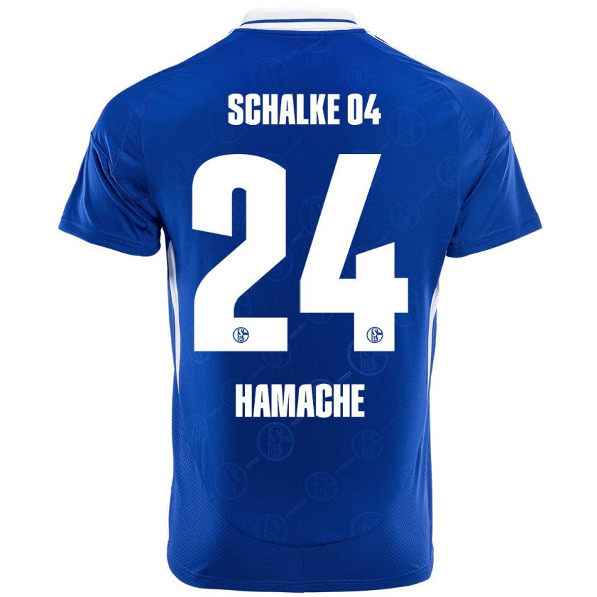 Niño Fútbol Camiseta Ilyes Hamache #24 Azul Real 1ª Equipación 2024/25 México