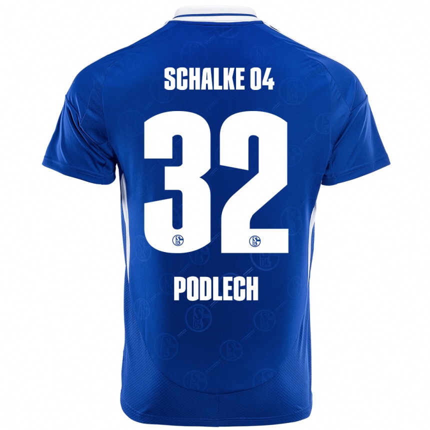 Niño Fútbol Camiseta Luca Podlech #32 Azul Real 1ª Equipación 2024/25 México