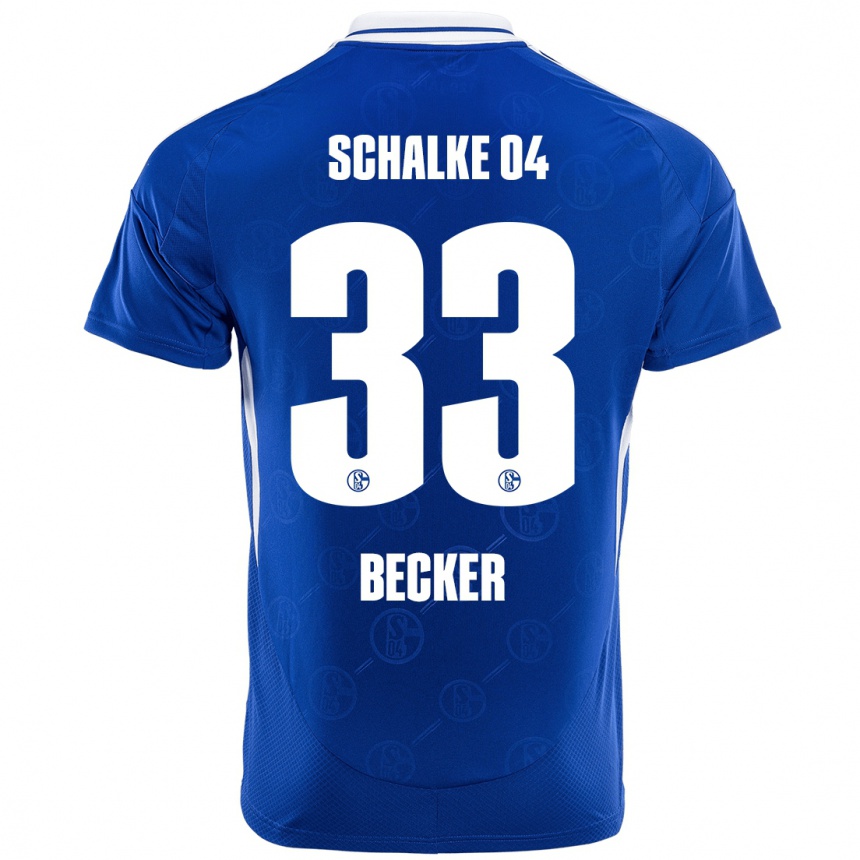 Niño Fútbol Camiseta Vitalie Becker #33 Azul Real 1ª Equipación 2024/25 México