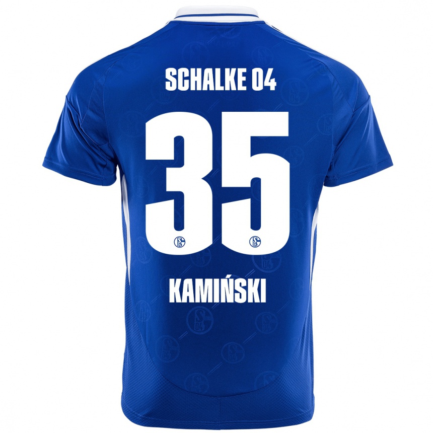 Niño Fútbol Camiseta Marcin Kaminski #35 Azul Real 1ª Equipación 2024/25 México