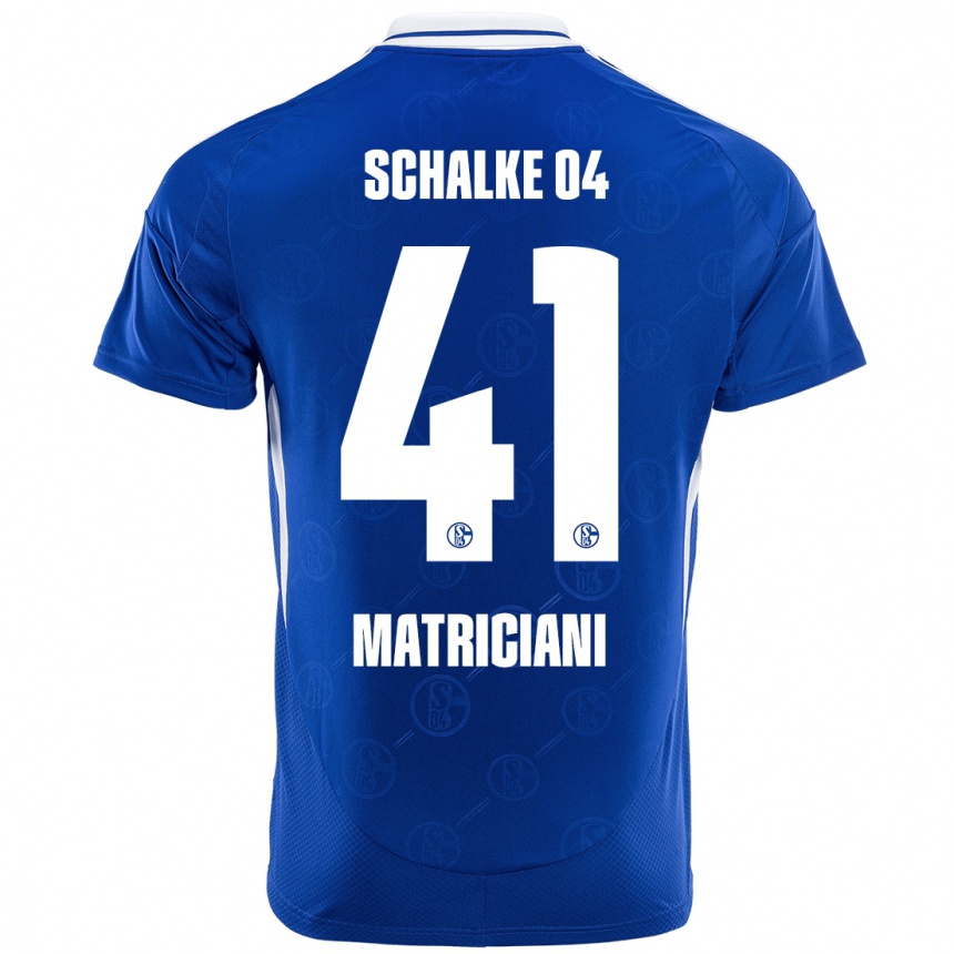 Niño Fútbol Camiseta Henning Matriciani #41 Azul Real 1ª Equipación 2024/25 México