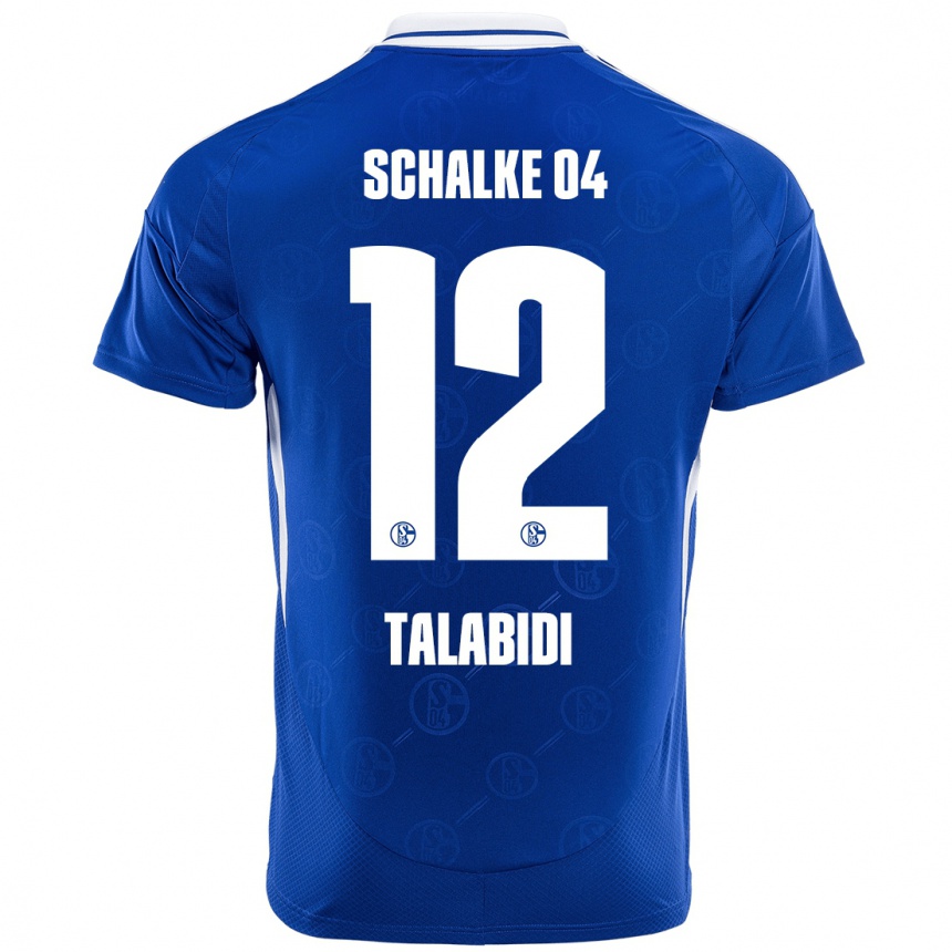 Niño Fútbol Camiseta Malik Talabidi #12 Azul Real 1ª Equipación 2024/25 México