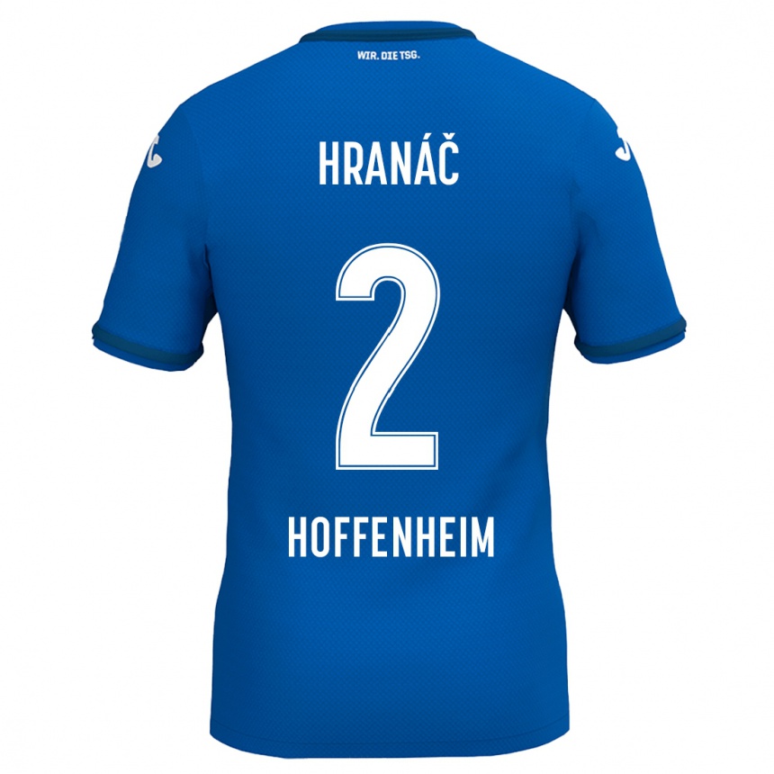 Niño Fútbol Camiseta Robin Hranac #2 Azul Real 1ª Equipación 2024/25 México