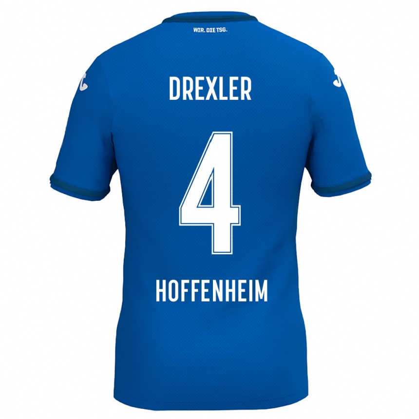 Niño Fútbol Camiseta Tim Drexler #4 Azul Real 1ª Equipación 2024/25 México