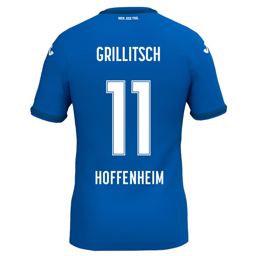 Niño Fútbol Camiseta Florian Grillitsch #11 Azul Real 1ª Equipación 2024/25 México