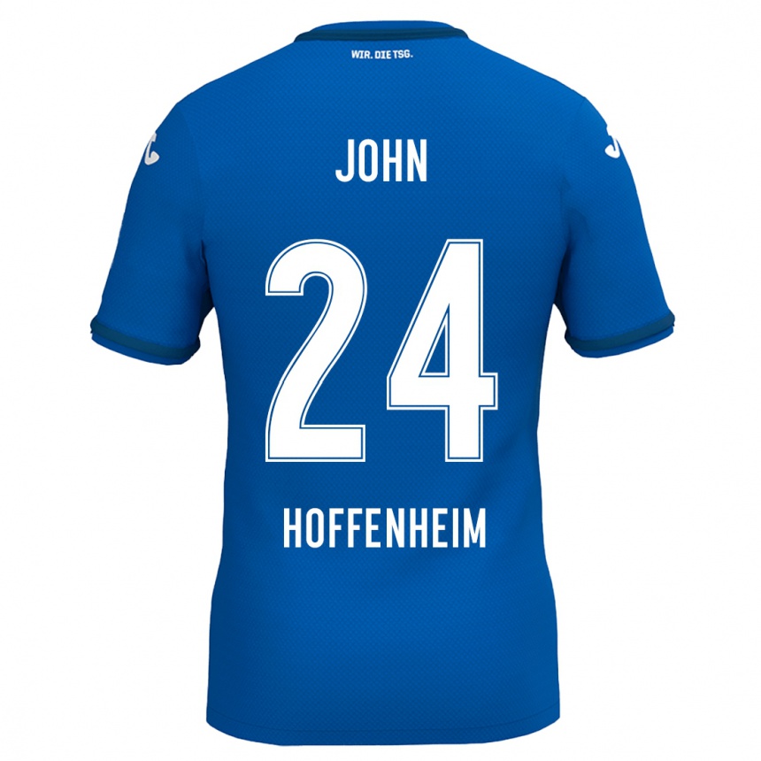 Niño Fútbol Camiseta Marco John #24 Azul Real 1ª Equipación 2024/25 México