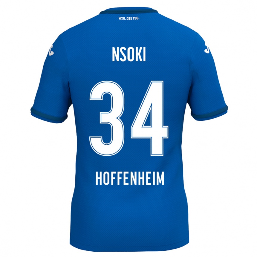 Niño Fútbol Camiseta Stanley Nsoki #34 Azul Real 1ª Equipación 2024/25 México