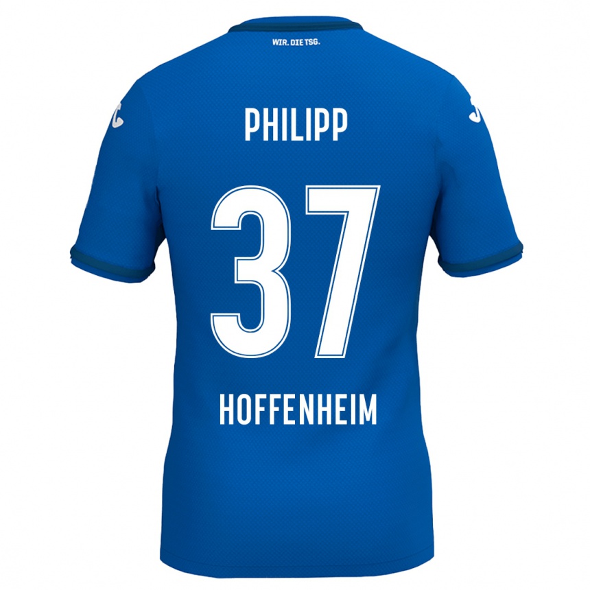 Niño Fútbol Camiseta Luca Philipp #37 Azul Real 1ª Equipación 2024/25 México