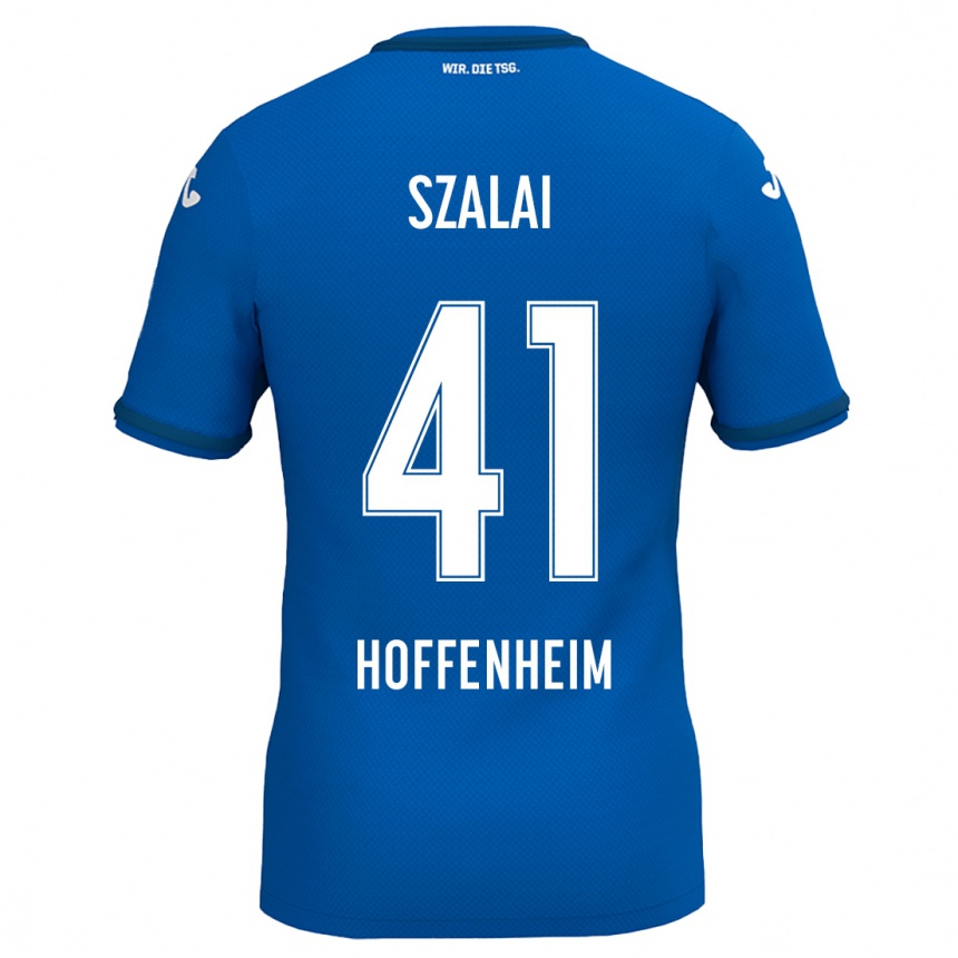 Niño Fútbol Camiseta Attila Szalai #41 Azul Real 1ª Equipación 2024/25 México