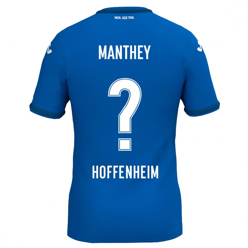 Niño Fútbol Camiseta Kevin Manthey #0 Azul Real 1ª Equipación 2024/25 México