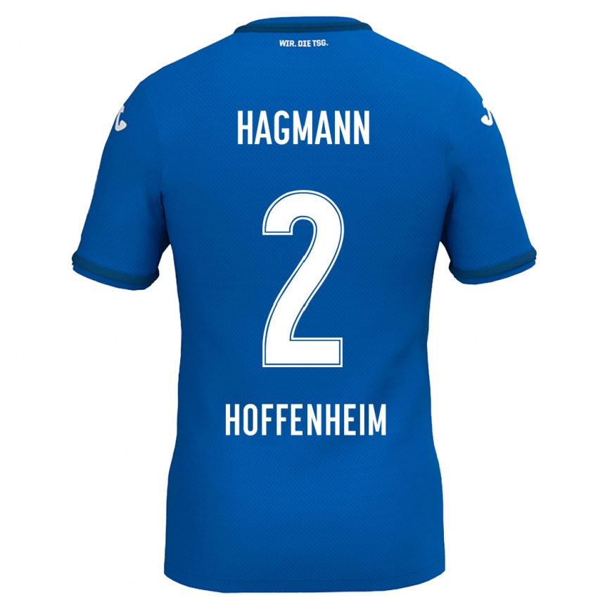 Niño Fútbol Camiseta Felix Hagmann #2 Azul Real 1ª Equipación 2024/25 México