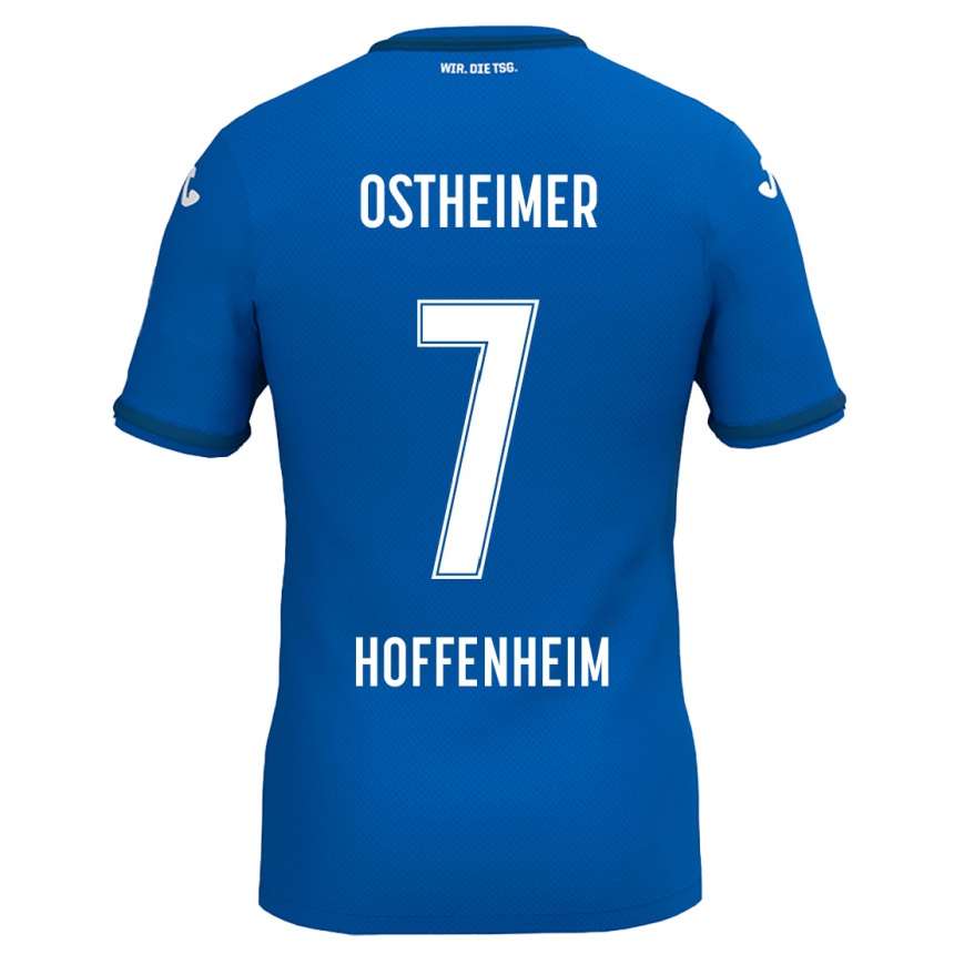 Niño Fútbol Camiseta Nevio Ostheimer #7 Azul Real 1ª Equipación 2024/25 México