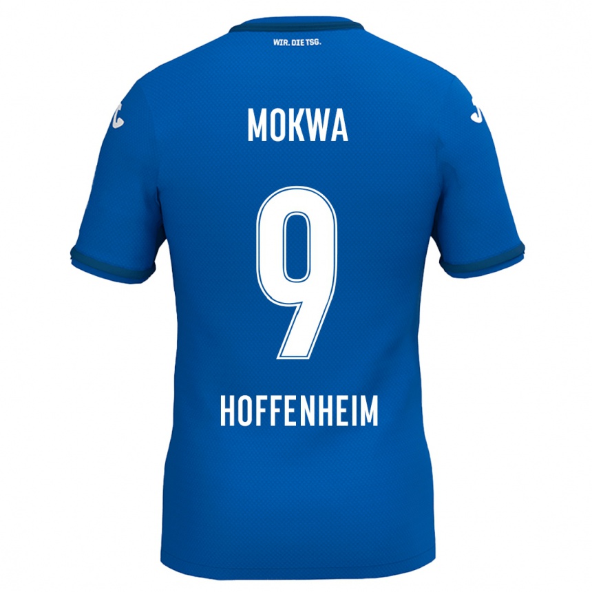 Niño Fútbol Camiseta David Mokwa #9 Azul Real 1ª Equipación 2024/25 México