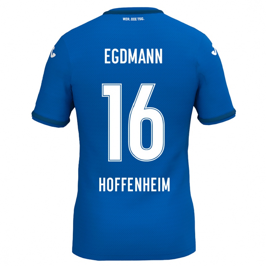 Niño Fútbol Camiseta Mika Egdmann #16 Azul Real 1ª Equipación 2024/25 México