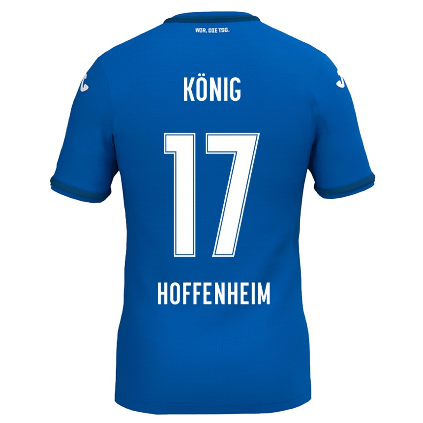 Niño Fútbol Camiseta Noah König #17 Azul Real 1ª Equipación 2024/25 México