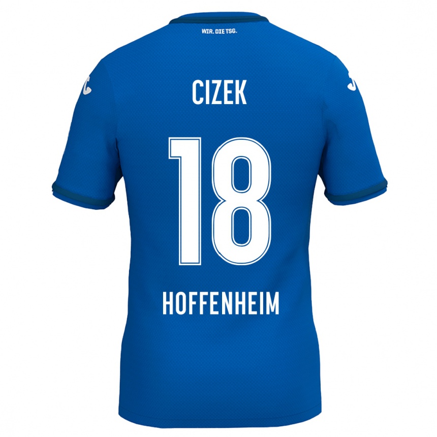 Niño Fútbol Camiseta Krystof Cizek #18 Azul Real 1ª Equipación 2024/25 México