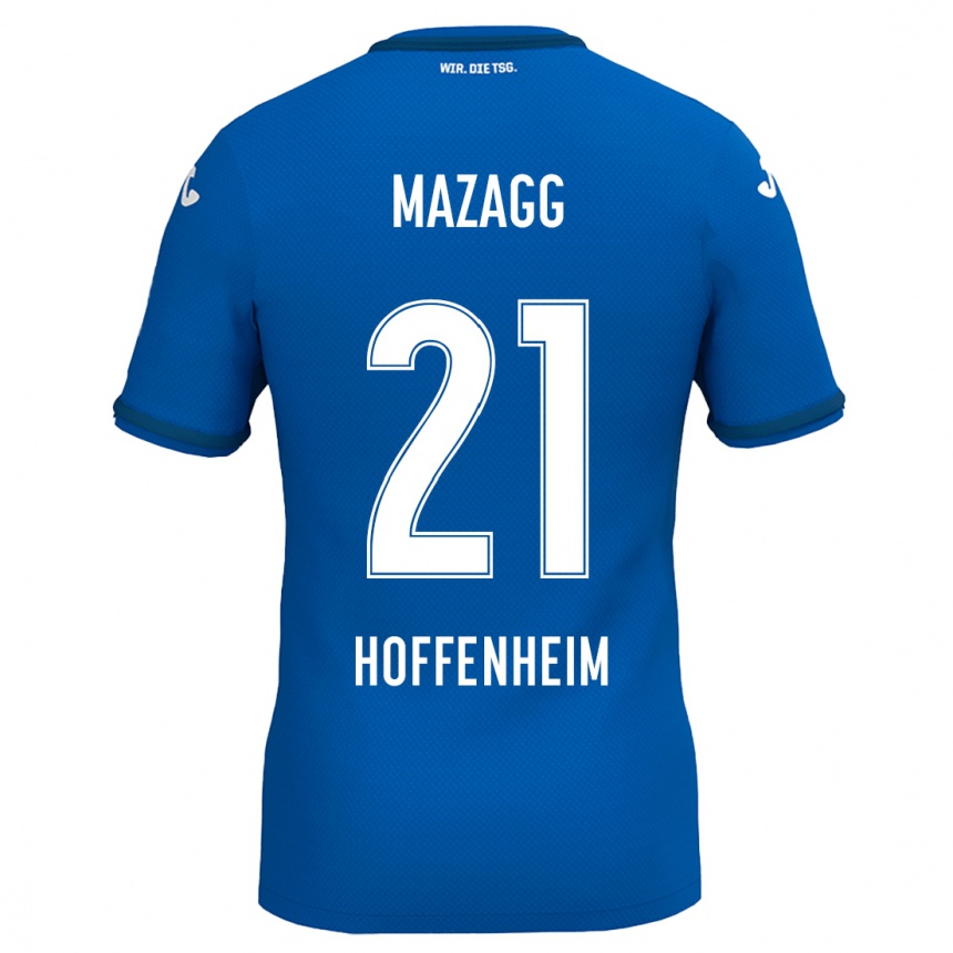 Niño Fútbol Camiseta Lukas Mazagg #21 Azul Real 1ª Equipación 2024/25 México