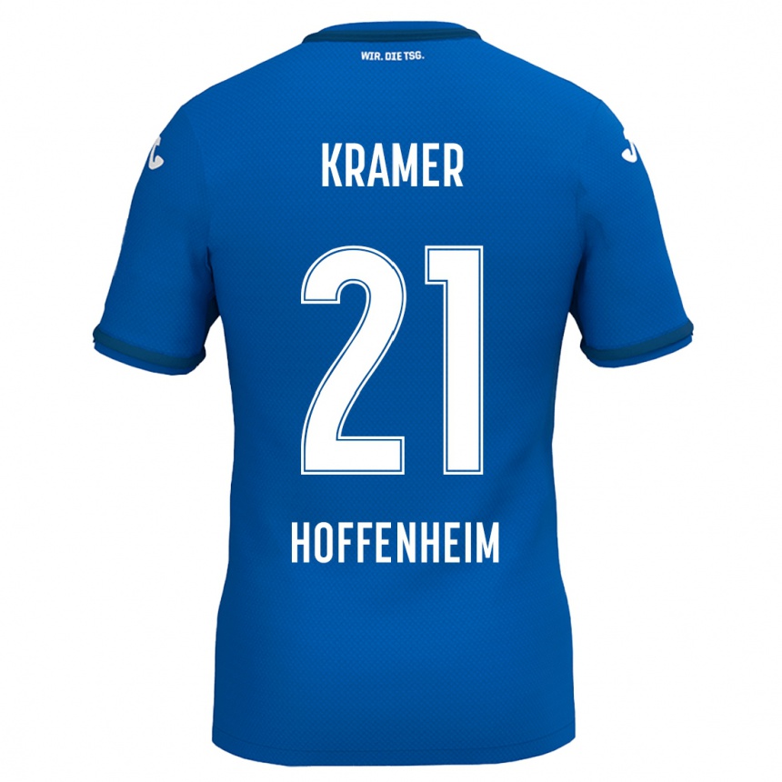 Niño Fútbol Camiseta Emil Kramer #21 Azul Real 1ª Equipación 2024/25 México