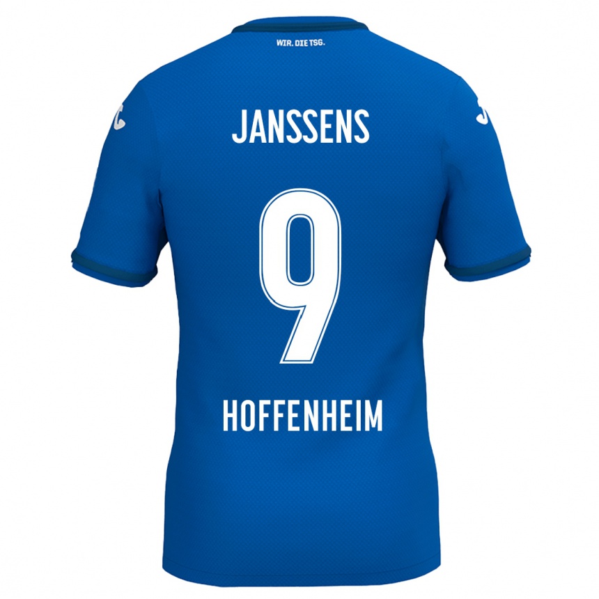 Niño Fútbol Camiseta Jill Janssens #9 Azul Real 1ª Equipación 2024/25 México