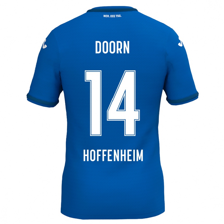 Niño Fútbol Camiseta Lisa Doorn #14 Azul Real 1ª Equipación 2024/25 México