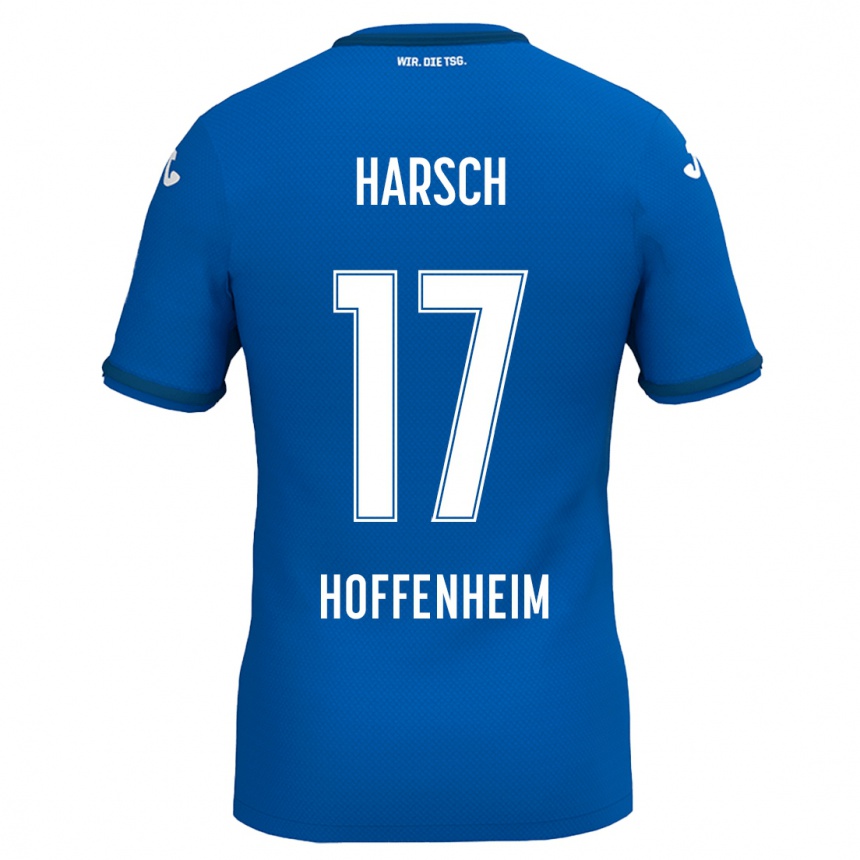 Niño Fútbol Camiseta Franziska Harsch #17 Azul Real 1ª Equipación 2024/25 México