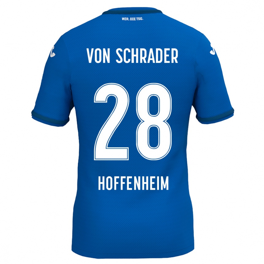 Niño Fútbol Camiseta Lina Von Schrader #28 Azul Real 1ª Equipación 2024/25 México