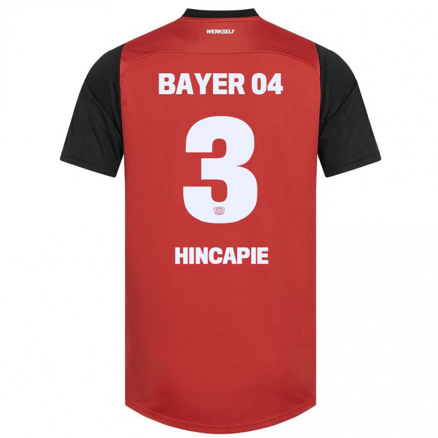 Niño Fútbol Camiseta Piero Hincapié #3 Rojo Negro 1ª Equipación 2024/25 México