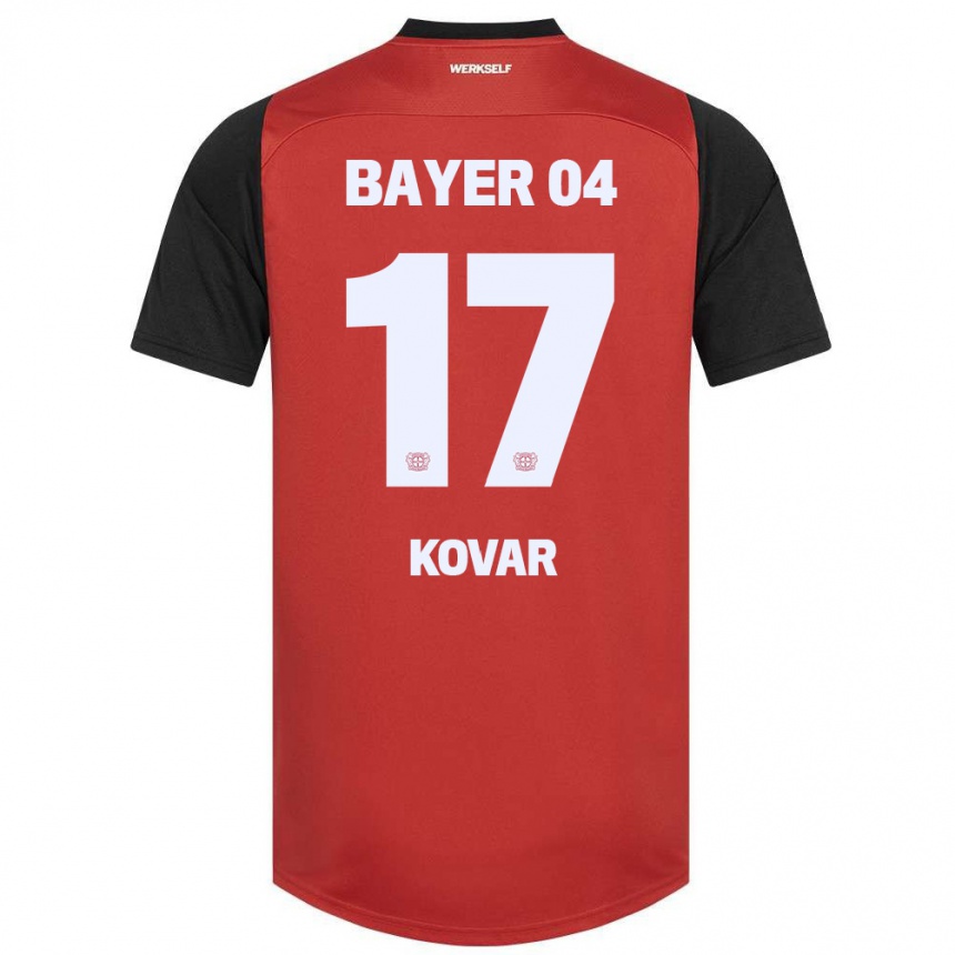 Niño Fútbol Camiseta Matej Kovar #17 Rojo Negro 1ª Equipación 2024/25 México