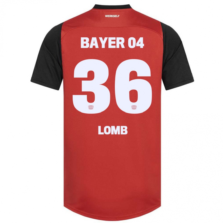 Niño Fútbol Camiseta Niklas Lomb #36 Rojo Negro 1ª Equipación 2024/25 México