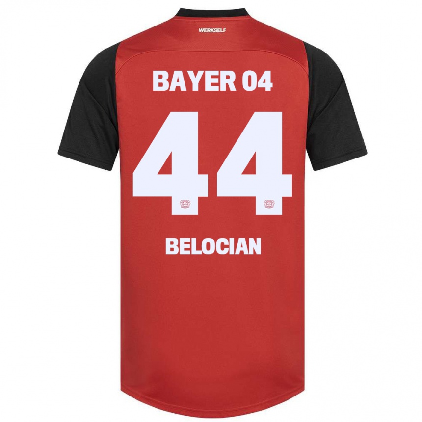 Niño Fútbol Camiseta Jeanuël Belocian #44 Rojo Negro 1ª Equipación 2024/25 México