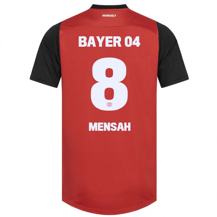 Niño Fútbol Camiseta Naba Mensah #8 Rojo Negro 1ª Equipación 2024/25 México