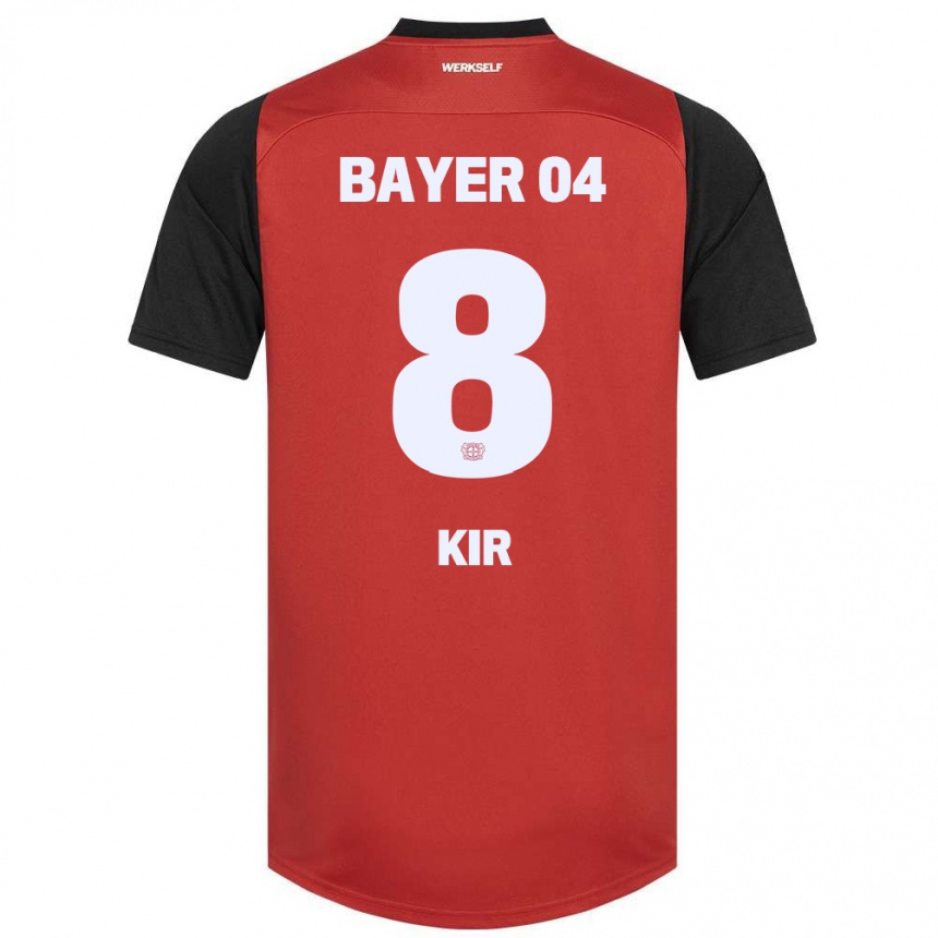 Niño Fútbol Camiseta Burak Kir #8 Rojo Negro 1ª Equipación 2024/25 México