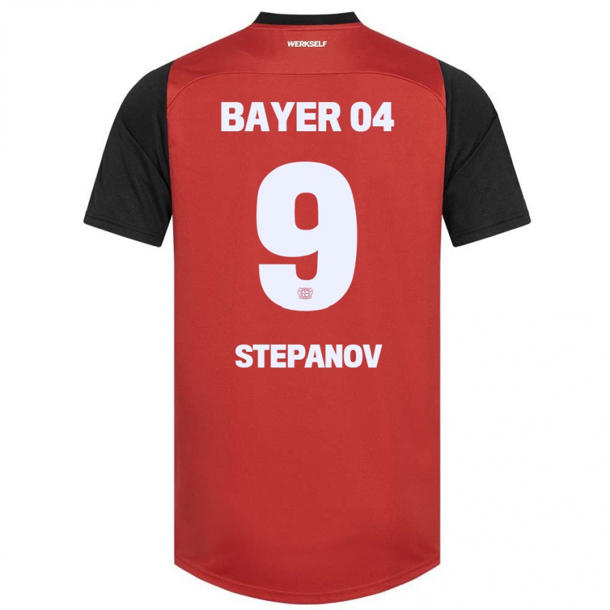 Niño Fútbol Camiseta Artem Stepanov #9 Rojo Negro 1ª Equipación 2024/25 México