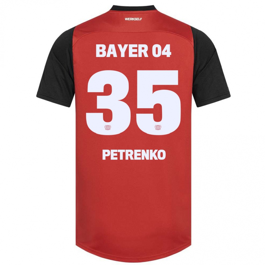 Niño Fútbol Camiseta Oleksandr Petrenko #35 Rojo Negro 1ª Equipación 2024/25 México