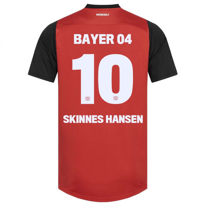 Niño Fútbol Camiseta Synne Skinnes Hansen #10 Rojo Negro 1ª Equipación 2024/25 México