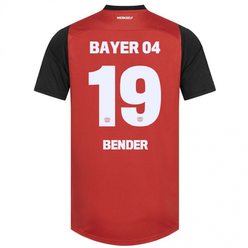 Niño Fútbol Camiseta Loreen Bender #19 Rojo Negro 1ª Equipación 2024/25 México