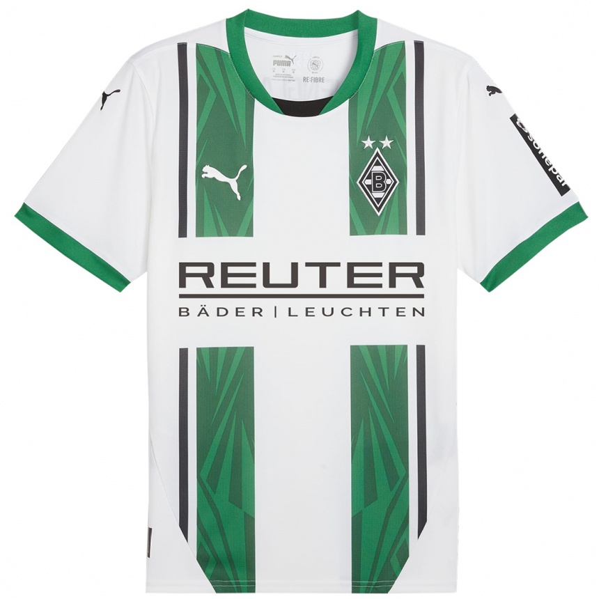 Niño Fútbol Camiseta Michelle Wassenhoven #21 Blanco Verde 1ª Equipación 2024/25 México