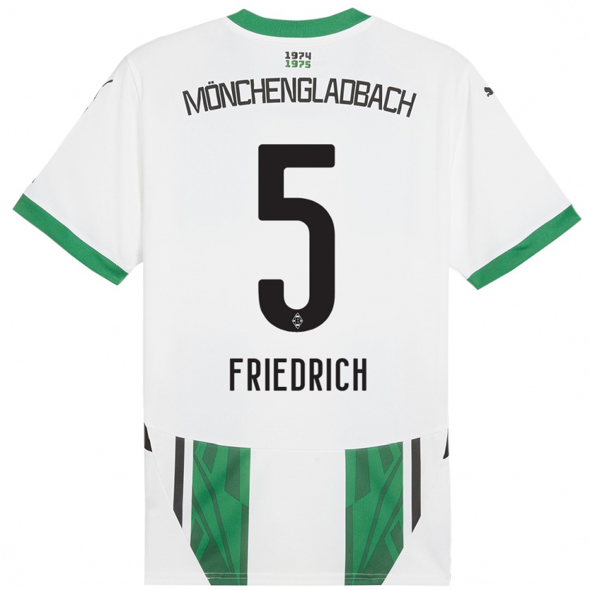 Niño Fútbol Camiseta Marvin Friedrich #5 Blanco Verde 1ª Equipación 2024/25 México