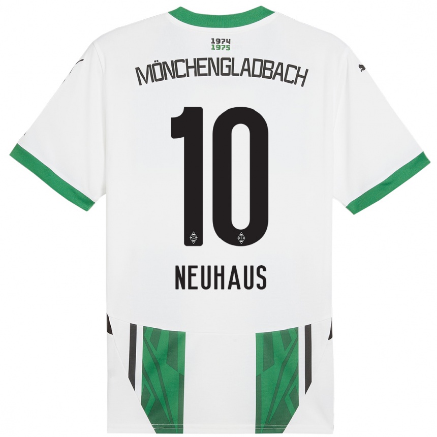 Niño Fútbol Camiseta Florian Neuhaus #10 Blanco Verde 1ª Equipación 2024/25 México