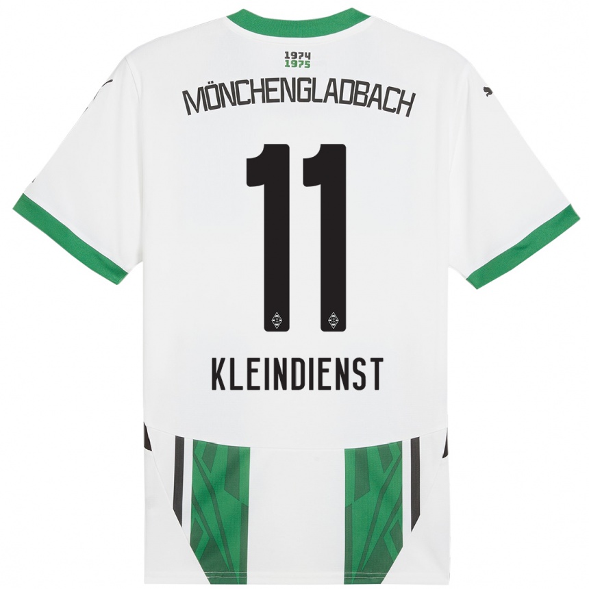 Niño Fútbol Camiseta Tim Kleindienst #11 Blanco Verde 1ª Equipación 2024/25 México