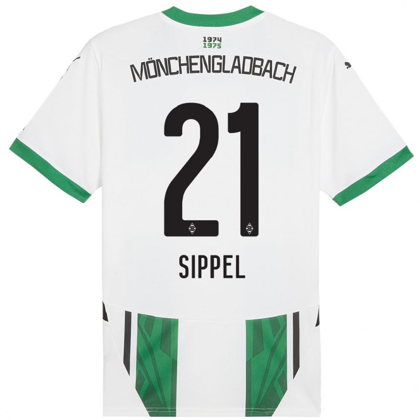 Niño Fútbol Camiseta Tobias Sippel #21 Blanco Verde 1ª Equipación 2024/25 México