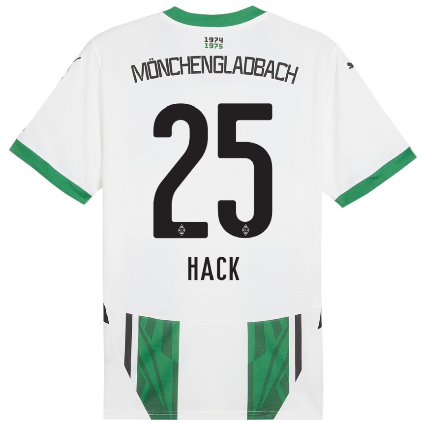 Niño Fútbol Camiseta Robin Hack #25 Blanco Verde 1ª Equipación 2024/25 México