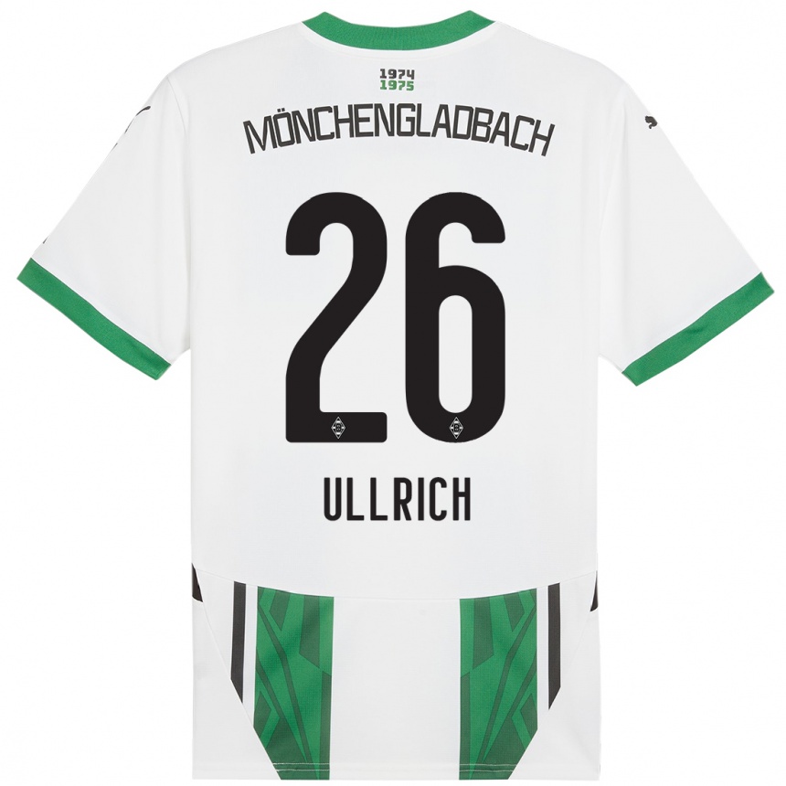 Niño Fútbol Camiseta Lukas Ullrich #26 Blanco Verde 1ª Equipación 2024/25 México