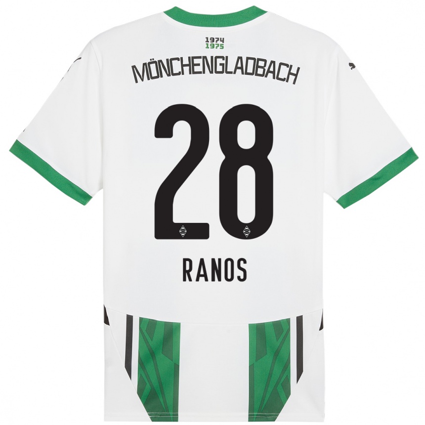 Niño Fútbol Camiseta Grant-Leon Ranos #28 Blanco Verde 1ª Equipación 2024/25 México