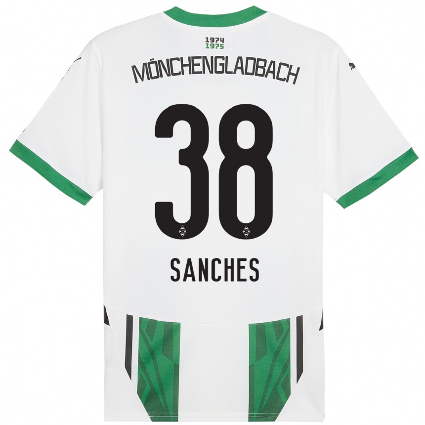 Niño Fútbol Camiseta Yvandro Borges Sanches #38 Blanco Verde 1ª Equipación 2024/25 México