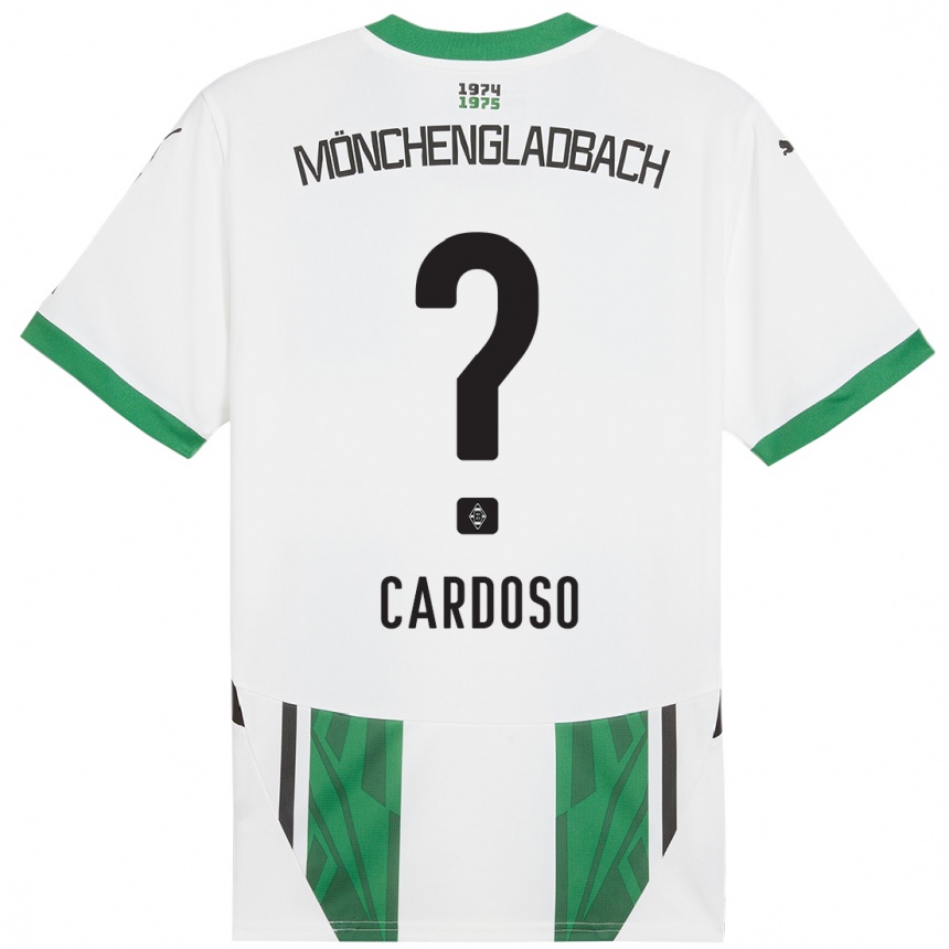 Niño Fútbol Camiseta Tiago Pereira Cardoso #0 Blanco Verde 1ª Equipación 2024/25 México