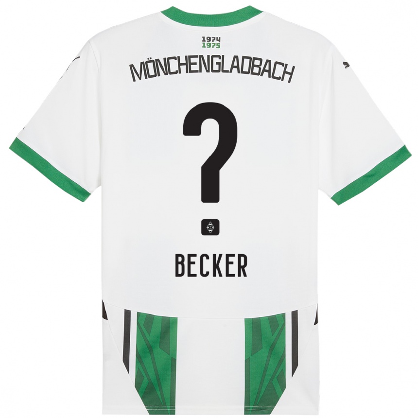 Niño Fútbol Camiseta Benjamin Becker #0 Blanco Verde 1ª Equipación 2024/25 México